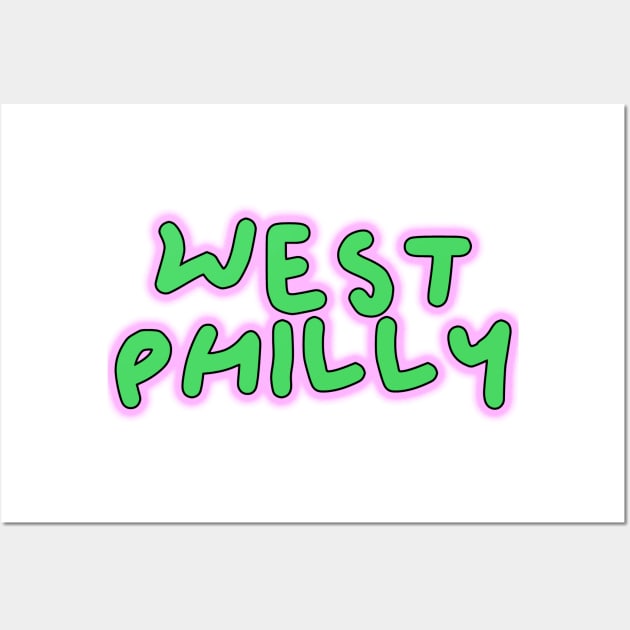 West Philly Philadelphia fresh pink and green design Wall Art by Captain-Jackson